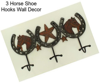 3 Horse Shoe Hooks Wall Decor