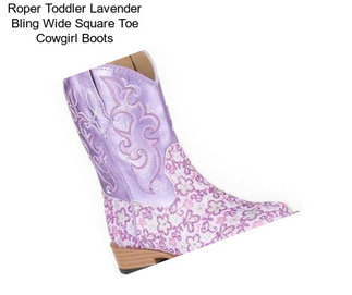 Roper Toddler Lavender Bling Wide Square Toe Cowgirl Boots