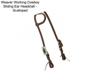 Weaver Working Cowboy Sliding Ear Headstall - Scalloped