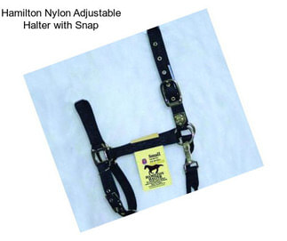 Hamilton Nylon Adjustable Halter with Snap