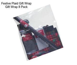 Festive Plaid Gift Wrap Gift Wrap 8 Pack