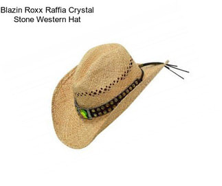 Blazin Roxx Raffia Crystal Stone Western Hat