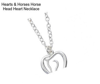 Hearts & Horses Horse Head Heart Necklace