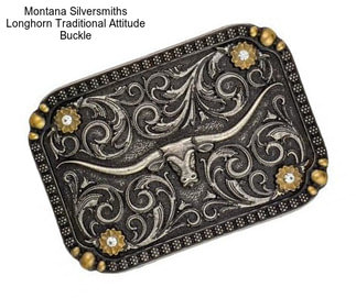 Montana Silversmiths Longhorn Traditional Attitude Buckle