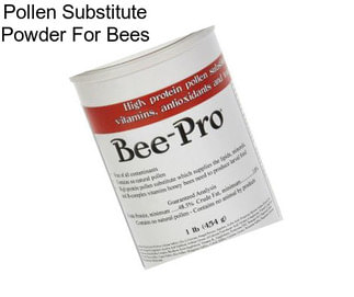 Pollen Substitute Powder For Bees