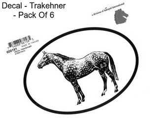 Decal - Trakehner - Pack Of 6