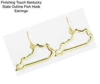 Finishing Touch Kentucky State Outline Fish Hook Earrings