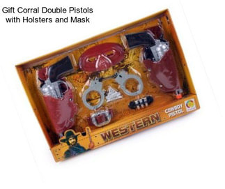 Gift Corral Double Pistols with Holsters and Mask