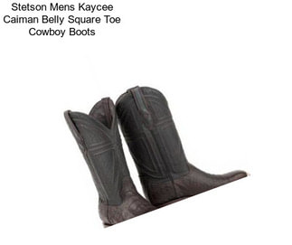 Stetson Mens Kaycee Caiman Belly Square Toe Cowboy Boots