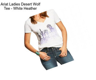 Ariat Ladies Desert Wolf Tee - White Heather