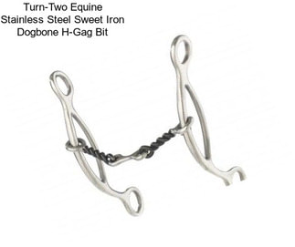 Turn-Two Equine Stainless Steel Sweet Iron Dogbone H-Gag Bit