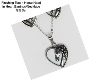 Finishing Touch Horse Head In Heart Earrings/Necklace Gift Set