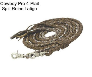 Cowboy Pro 4-Plait Split Reins Latigo