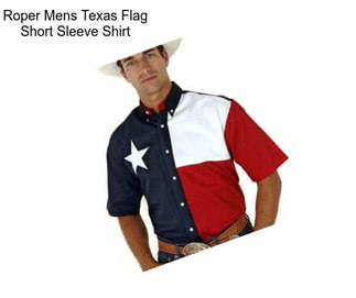 Roper Mens Texas Flag Short Sleeve Shirt