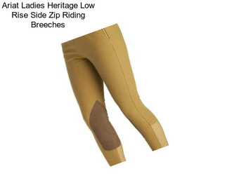 Ariat Ladies Heritage Low Rise Side Zip Riding Breeches