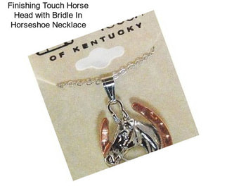 Finishing Touch Horse Head with Bridle In Horseshoe Necklace