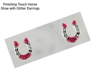 Finishing Touch Horse Shoe with Glitter Earrings