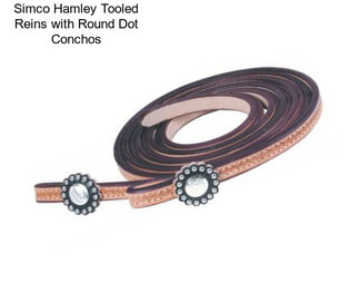 Simco Hamley Tooled Reins with Round Dot Conchos