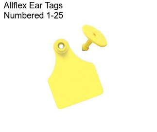 Allflex Ear Tags Numbered 1-25