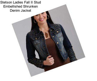 Stetson Ladies Fall II Stud Embellished Shrunken Denim Jacket