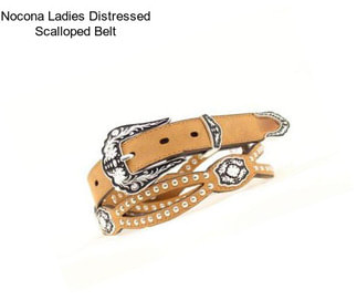 Nocona Ladies Distressed Scalloped Belt