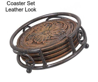 Coaster Set Leather Look