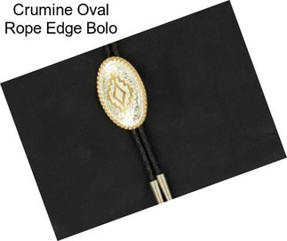 Crumine Oval Rope Edge Bolo