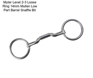 Myler Level 2-3 Loose Ring 14mm Mullen Low Part Barrel Snaffle Bit