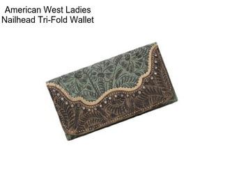 American West Ladies Nailhead Tri-Fold Wallet