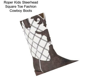 Roper Kids Steerhead Square Toe Fashion Cowboy Boots