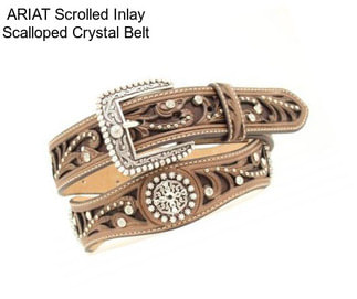 ARIAT Scrolled Inlay Scalloped Crystal Belt