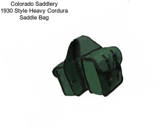 Colorado Saddlery 1930 Style Heavy Cordura Saddle Bag