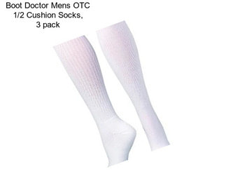 Boot Doctor Mens OTC 1/2 Cushion Socks, 3 pack