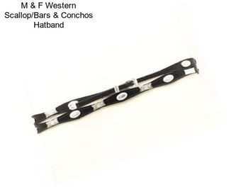 M & F Western Scallop/Bars & Conchos Hatband