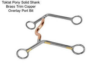 Toklat Pony Solid Shank Brass Trim Copper Overlay Port Bit