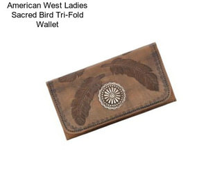 American West Ladies Sacred Bird Tri-Fold Wallet