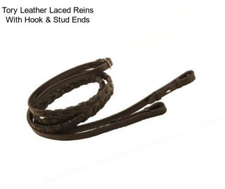 Tory Leather Laced Reins With Hook & Stud Ends