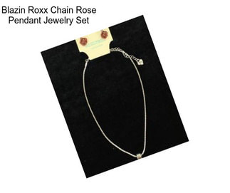 Blazin Roxx Chain Rose Pendant Jewelry Set