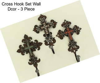Cross Hook Set Wall Dcor - 3 Piece