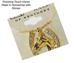 Finishing Touch Horse Head In Horseshoe with Stones