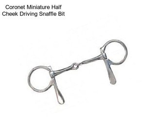 Coronet Miniature Half Cheek Driving Snaffle Bit