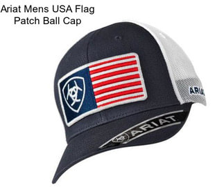 Ariat Mens USA Flag Patch Ball Cap