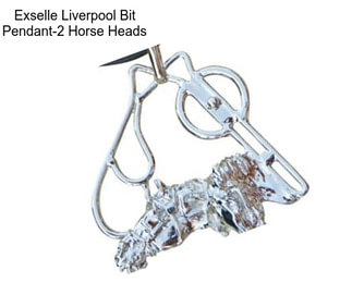 Exselle Liverpool Bit Pendant-2 Horse Heads