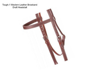 Tough-1 Western Leather Browband Draft Headstall