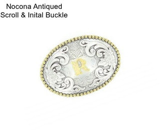 Nocona Antiqued Scroll & Inital Buckle