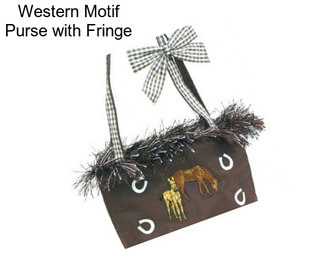 Western Motif Purse with Fringe