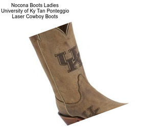 Nocona Boots Ladies University of Ky Tan Ponteggio Laser Cowboy Boots