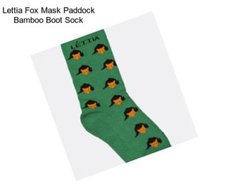 Lettia Fox Mask Paddock Bamboo Boot Sock