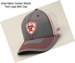 Ariat Mens Center Shield Text Logo Ball Cap