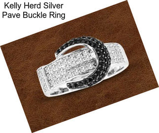Kelly Herd Silver Pave Buckle Ring
